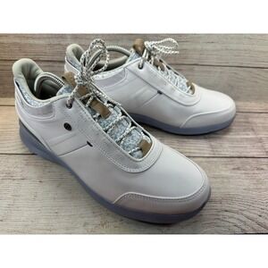 Footjoy Stratos Spikeless Golf Shoes Womens Size 11M Luxury White Low Top *CLEAN